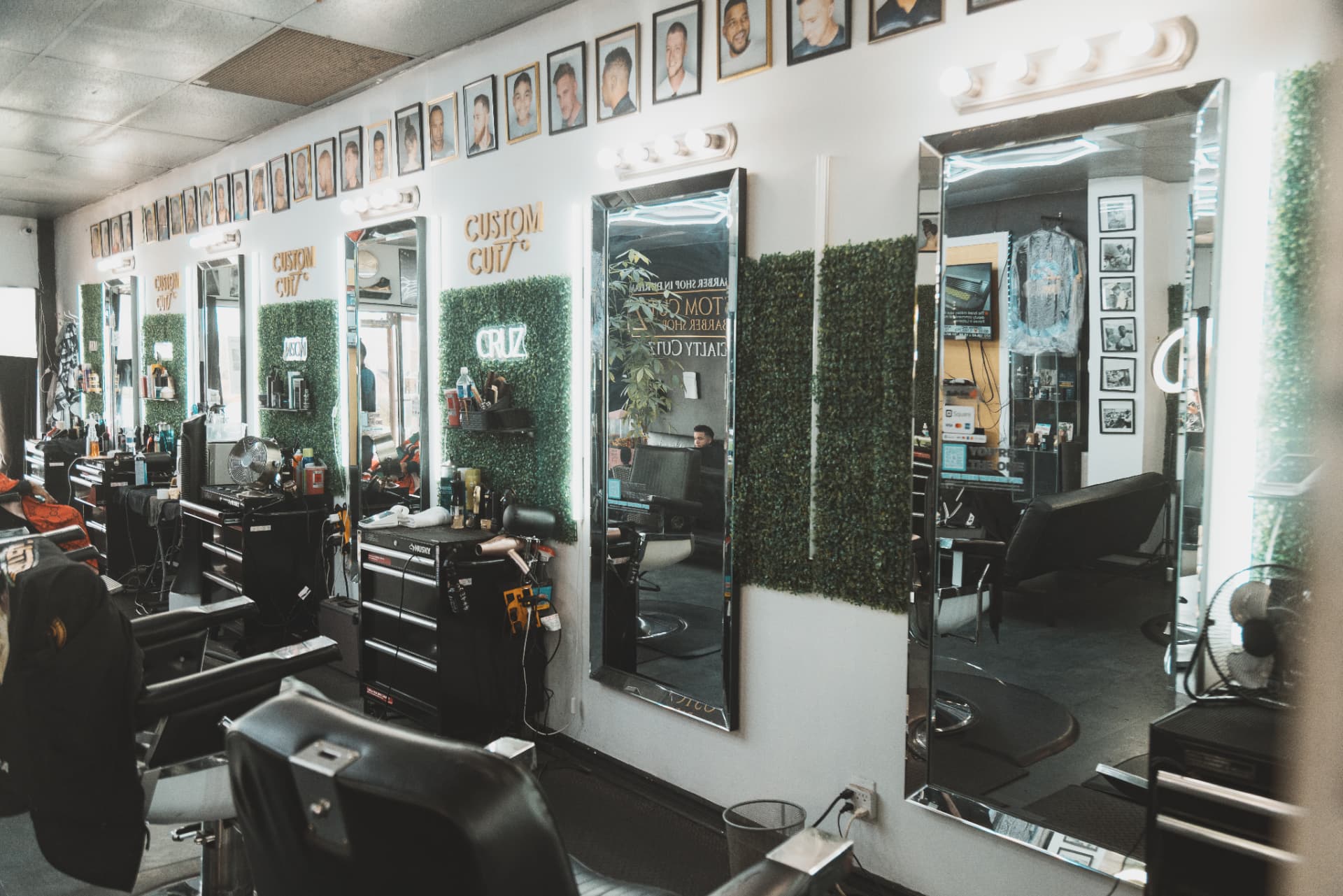Inside the Custom Cutz barbershop